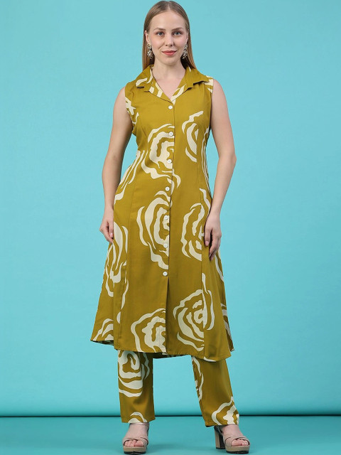 V-Mart Floral Printed Shirt with Trousers