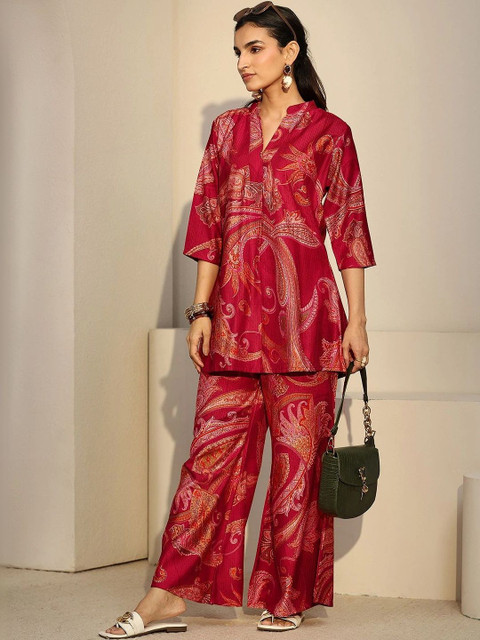 Libas Floral Printed Tunic with Palazzos