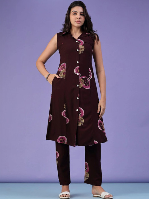 V-Mart Floral Printed Tunic with Trousers