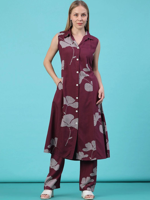 V-Mart Floral Printed Shirt with Trousers