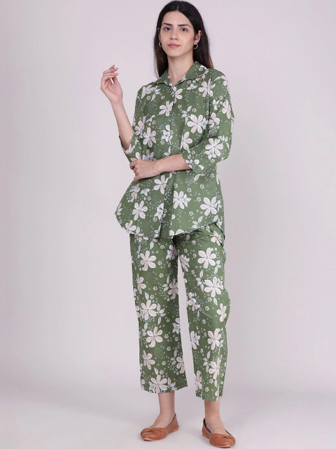 V-Mart Floral Printed Shirt with Trousers