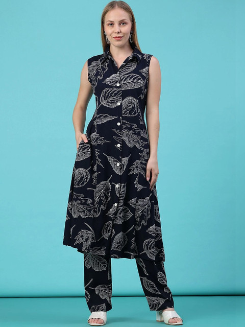 V-Mart Floral Printed Tunic with Trousers