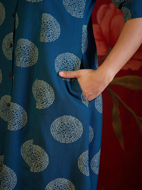 Sangria Women Geometric Printed Indie Prints Kurta - Image 6