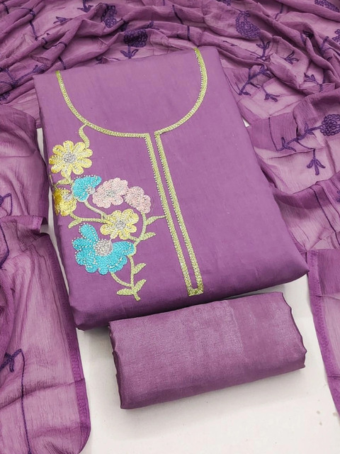 KALINI Embroidered Unstitched Dress Material
