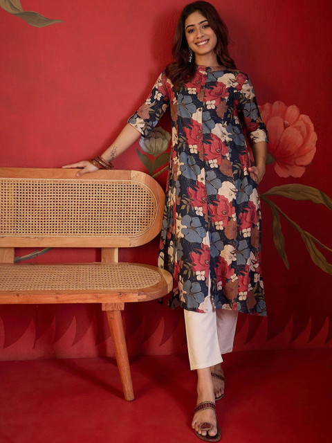 Sangria Women Floral Printed Floral Kurta