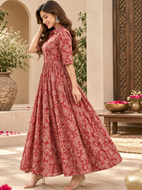 RANGEELO JAIPUR Print Maxi Dress