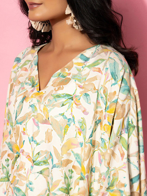 Gerua By Libas Printed Kaftan & Palazzos Co-Ords Set - Image 6