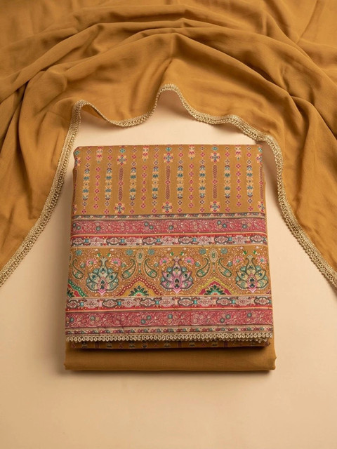 Meena Bazaar Printed Unstitched Dress Material