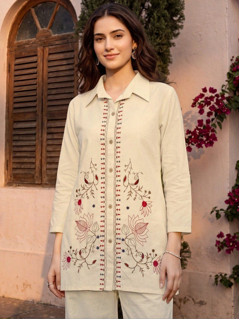 P Three Pluse Embroidered Shirt with Trousers - Image 2