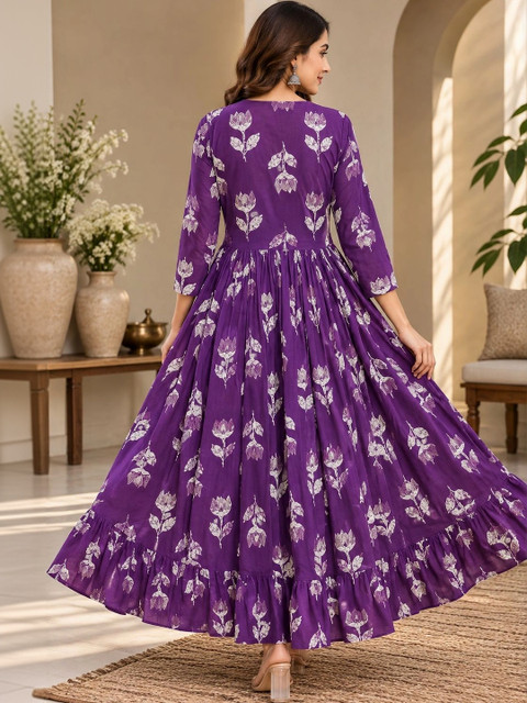 RANGEELO JAIPUR Floral Print Maxi Dress - Image 6