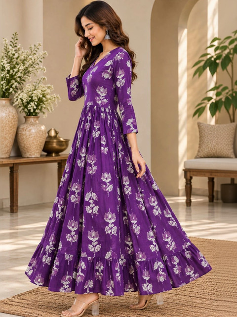 RANGEELO JAIPUR Floral Print Maxi Dress - Image 4