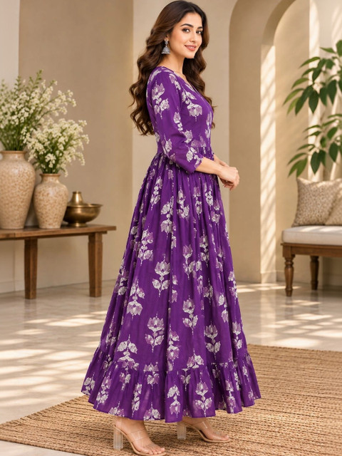 RANGEELO JAIPUR Floral Print Maxi Dress - Image 3