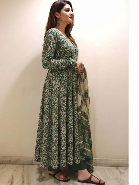 KALINI Women Ethnic Motifs Printed Regular Kurta with Trousers & With Dupatta - Image 3
