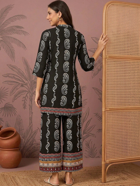 Sangria Printed Tunic with Palazzos - Image 5