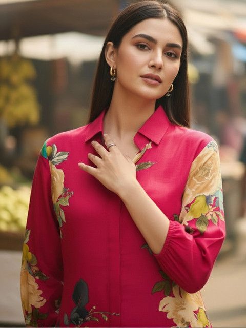 SZN Floral Printed Tunic with Trousers - Image 4