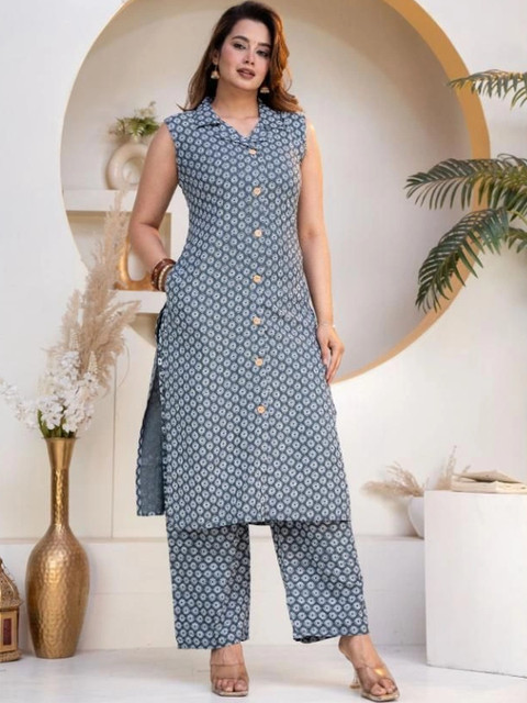 CORSICA Floral Printed Shirt with Palazzos
