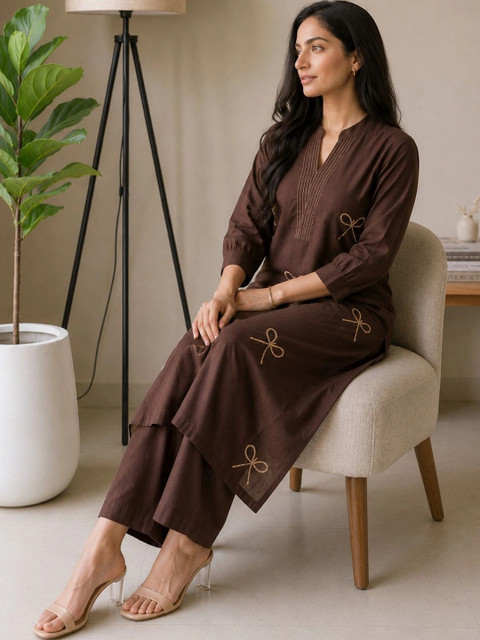 Apolyte Cotton Printed Tunic with Palazzos - Image 5