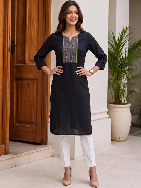Rangita Women Ethnic Motifs Embroidered Thread Work Kurta