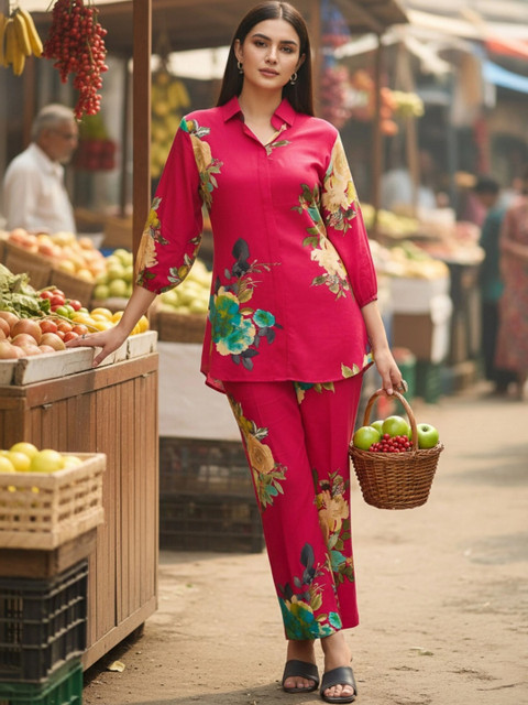 SZN Floral Printed Tunic with Trousers