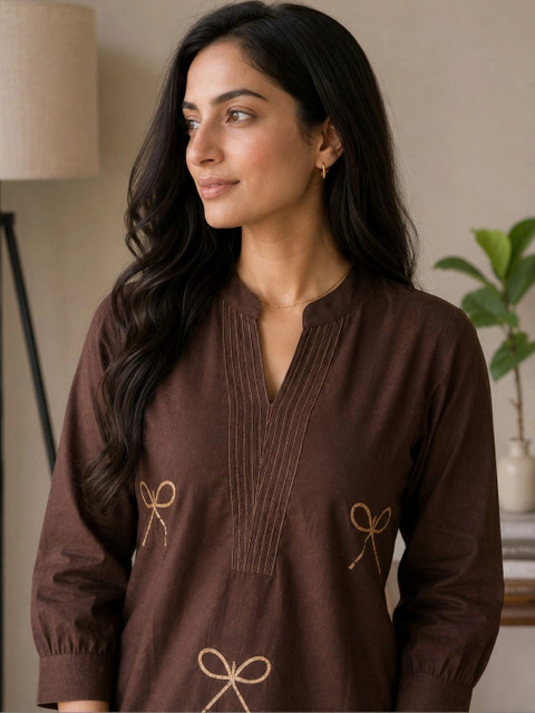 Apolyte Cotton Printed Tunic with Palazzos - Image 2