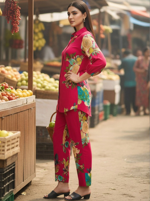 SZN Floral Printed Tunic with Trousers - Image 5