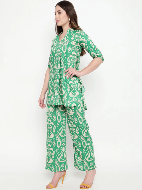 Sugathari Floral Printed Tunic with Palazzos - Image 2