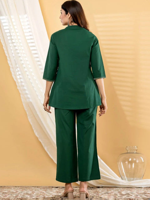 Readiprint Cotton Solid Tunic with Palazzos - Image 4