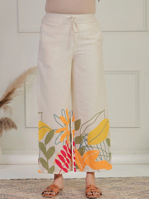 CORSICA Floral Linen Printed Tunic with Palazzos - Image 5