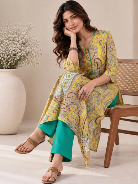 Vyom Tara Women Paisley Printed Kurta - Image 6