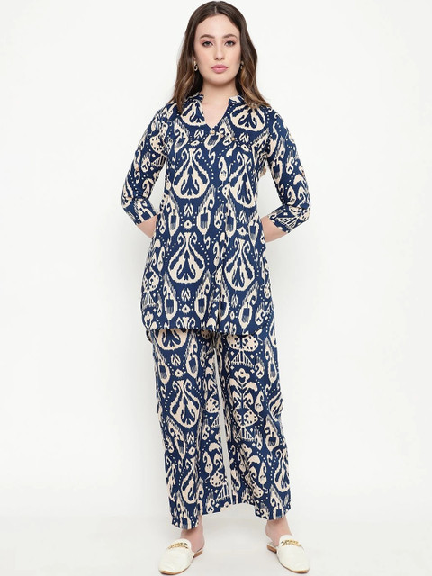CORSICA Floral Printed Tunic with Palazzos