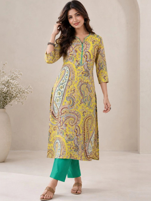 Vyom Tara Women Paisley Printed Kurta - Image 7