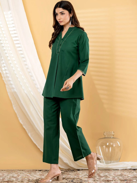 Readiprint Cotton Solid Tunic with Palazzos - Image 5