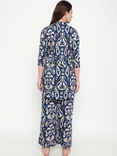 Sugathari Floral Printed Tunic with Palazzos - Image 3