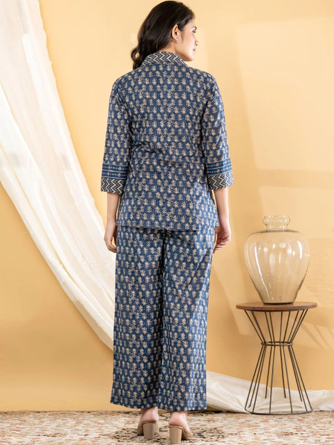 Readiprint Cotton Printed Tunic with Palazzos - Image 4