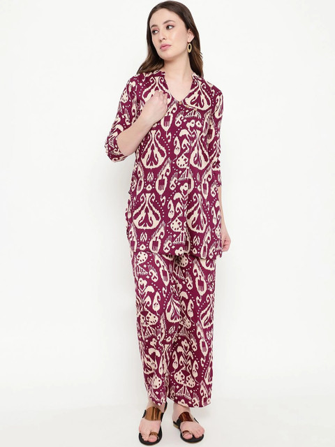 CORSICA Floral Printed Tunic with Palazzos