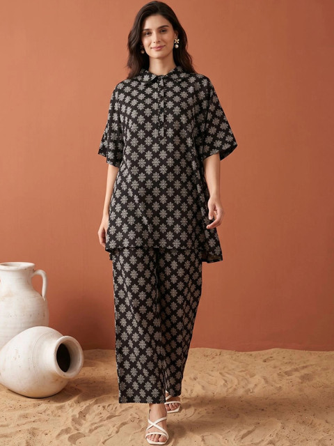 Readiprint Cotton Printed Tunic with Palazzos - Image 4
