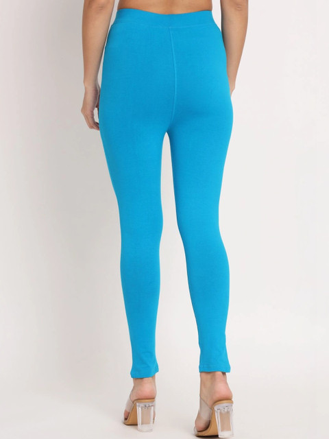 mannatt Thread Plus Women Solid Cotton Stretchable D-Pocket Leggings - Image 2
