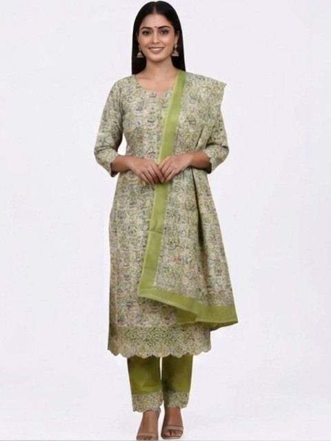 WAHEGURU ENTERPRISES Pure Cotton Unstitched Dress Material
