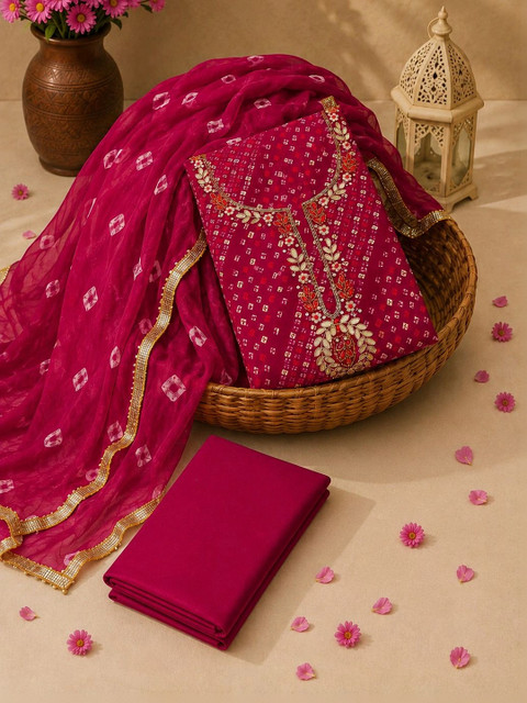 Dhaaga Ghar Embroidered Unstitched Dress Material