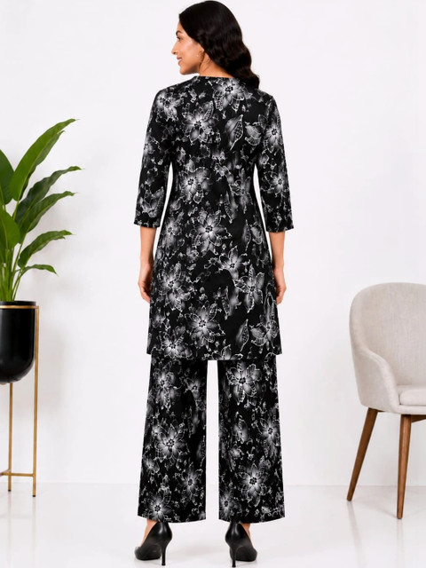 SHIFZ Knitted Printed Top with Palazzos - Image 3