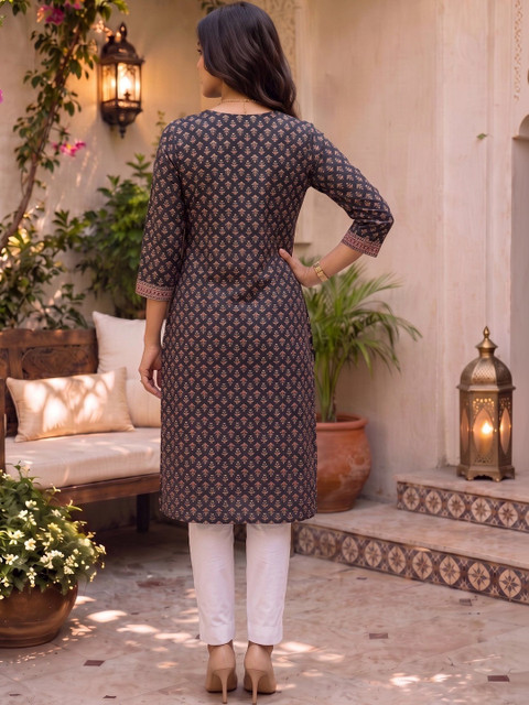 Rangita Women Ethnic Motifs Printed Indie Prints Kurta - Image 3