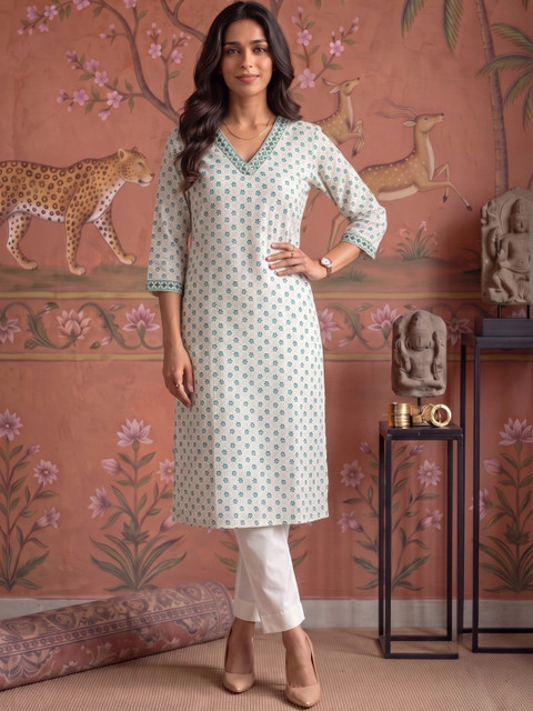 Rangita Women Ethnic Motifs Printed Indie Prints Kurta