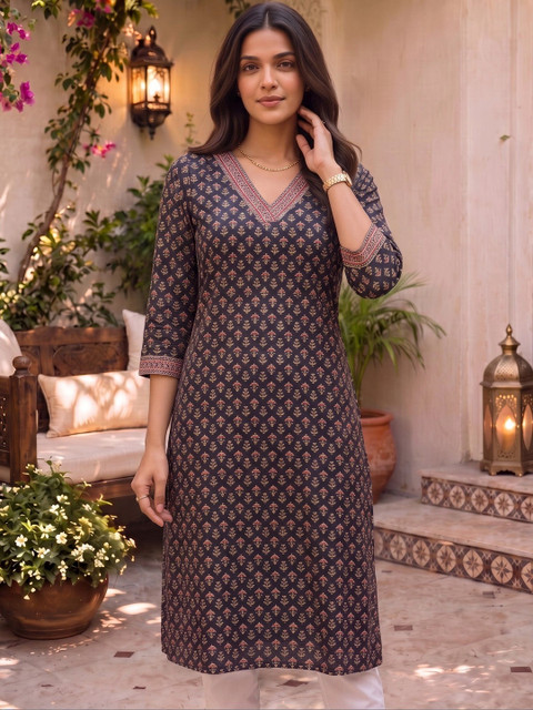 Rangita Women Ethnic Motifs Printed Indie Prints Kurta - Image 5