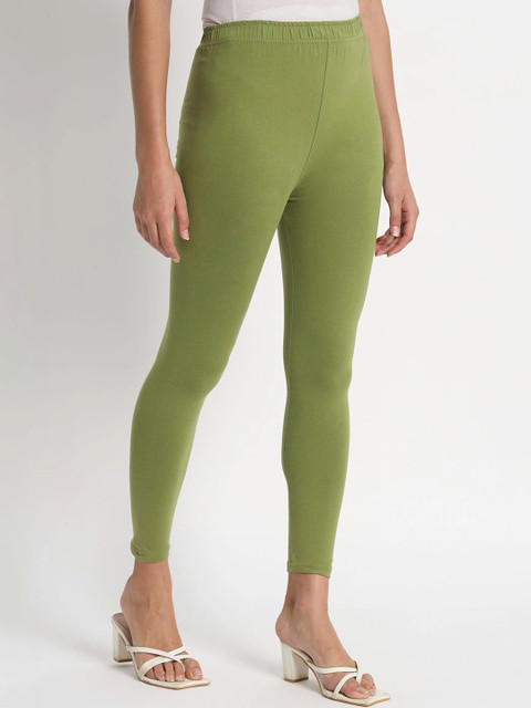 mannatt Cotton Mid-Rise Ankle Length Leggings