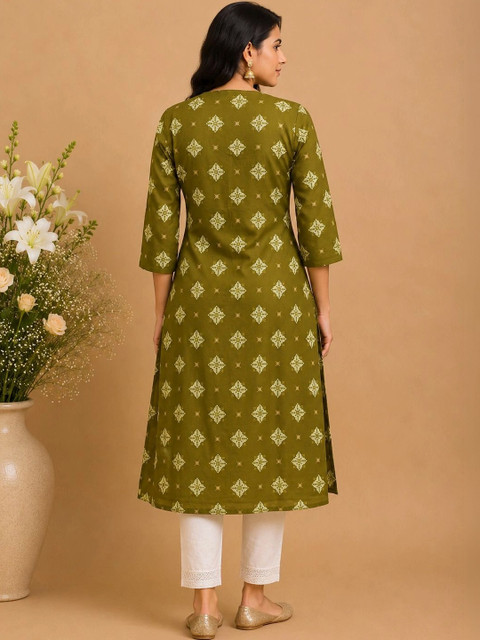 Araaha Women Ethnic Motifs Embellished Mirror Work Anarkali Kurta - Image 6