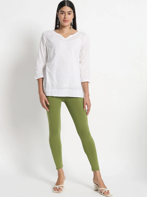 mannatt Cotton Mid-Rise Ankle Length Leggings - Image 7