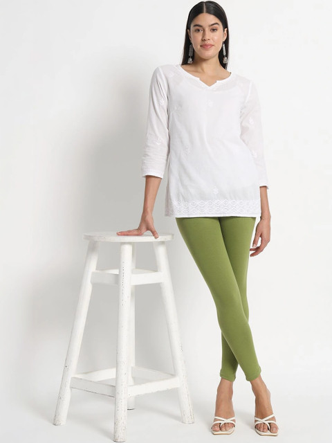 mannatt Cotton Mid-Rise Ankle Length Leggings - Image 5