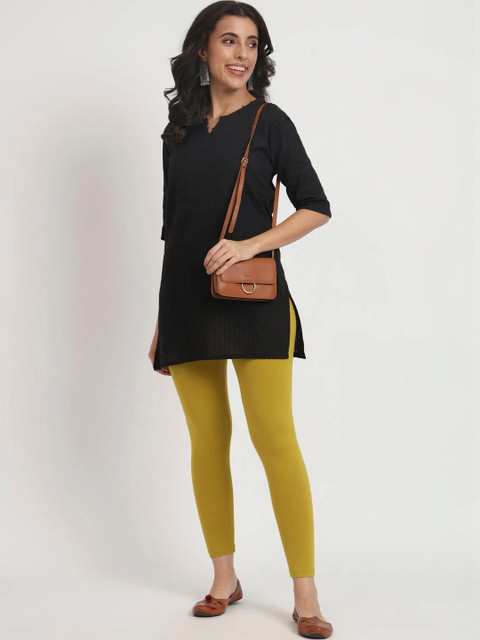 mannatt Cotton Mid-Rise Ankle Length Leggings - Image 5