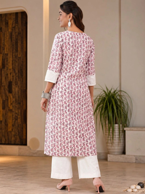 Anouk Women Paisley Printed Floral Kurta - Image 6