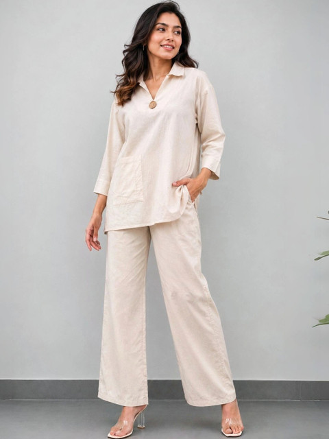 Z&ZENTLY Self Design Top with Trousers